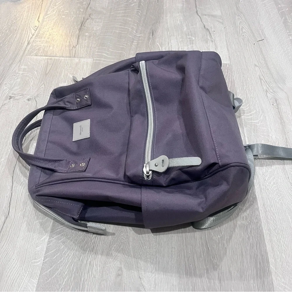 HIMAWARI-Modern Purple Backpack with Padded Straps and Multiple Compartments